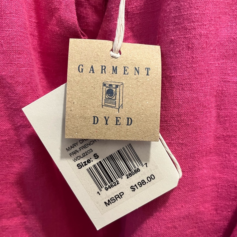 Faherty Small Pink Linen Dress